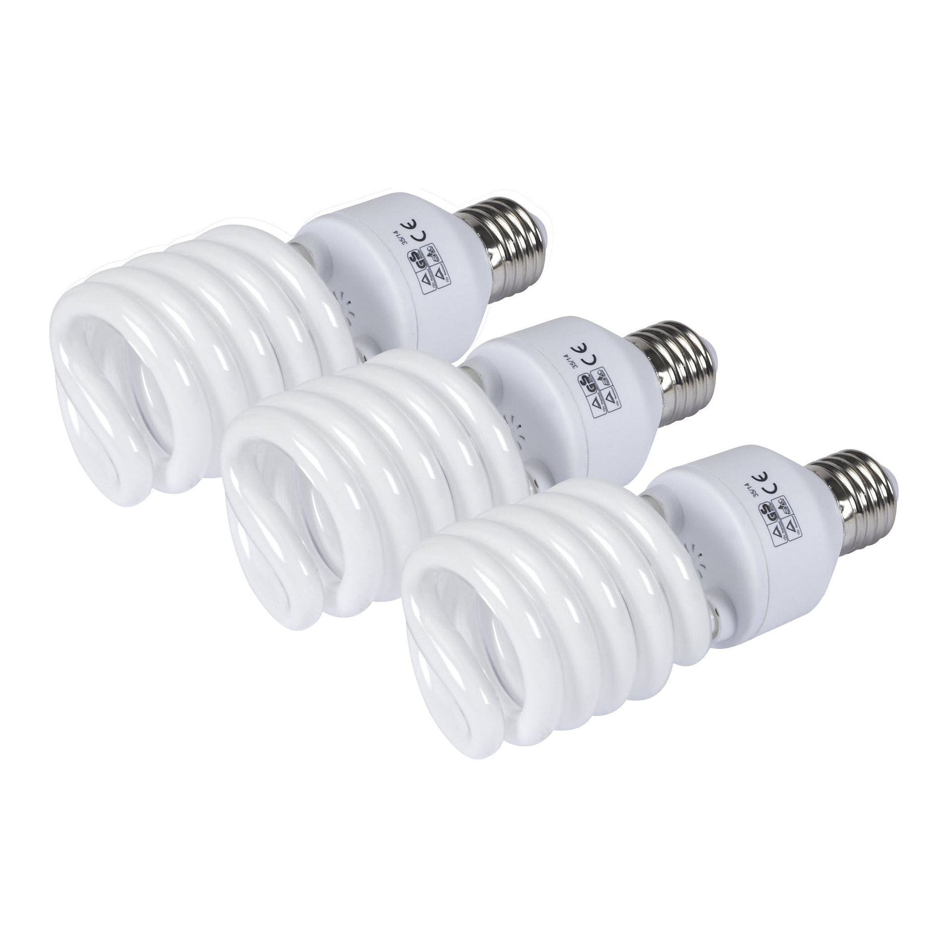 אור לבן E27&nbsp;25W שלישיית נורות