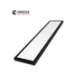 גוף תאורה צמוד תקרה לד 74W שחור אור לבן 30X120CM