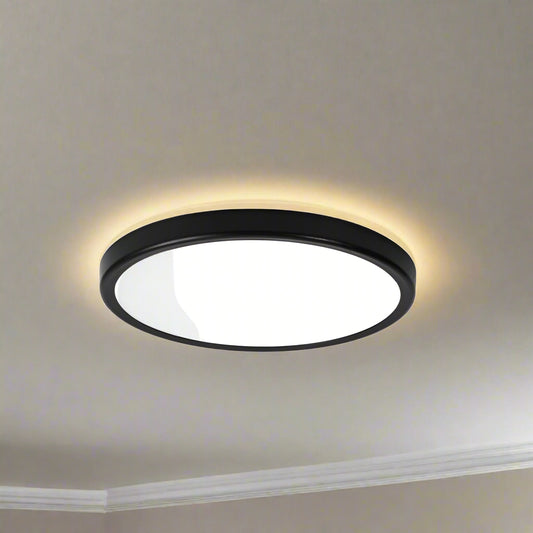 צמוד תקרה שחור  TIME 24W 300MM IP40 3CCT