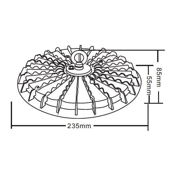 גוף תאורה פעמון LED 100W UFO אור ניטרלי