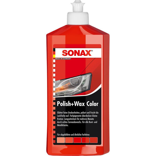 פוליש ווקס לרכב NANO PRO אדום SONAX 500 מ"ל