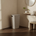 סל כביסה סופטקס 56L חום בהיר, Japandi, Soft North Light, bathroom.