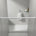 מוט וילון 70-120 סמ אלומניום לבן  עם קפיץ פנימי, Bathroom , Clear Sunny Day.