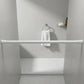 מוט וילון 70-120 סמ אלומניום לבן  עם קפיץ פנימי, Bathroom , Clear Sunny Day.