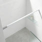 מוט וילון 70-120 סמ אלומניום לבן, Bathroom , Clear Sunny Day.