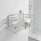 מדף רשת מלבני בודד ליברפול כרום, Bathroom , Clear Sunny Day.