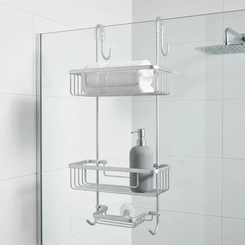 מתקן תלייה לאמבטיה אלומיניום כסוף, Bathroom , Clear Sunny Day.