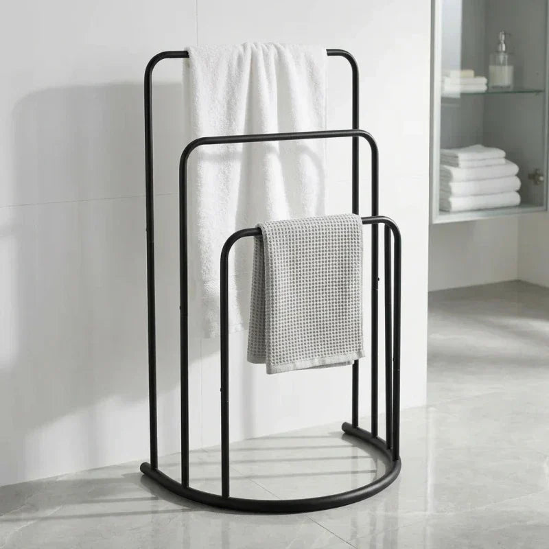 מתלה למגבות רצפתי, Bathroom , Clear Sunny Day.