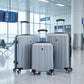 סט מזוודות קשיחות MIAMI צבע כסוף, airport, airport style, Bright Clean.