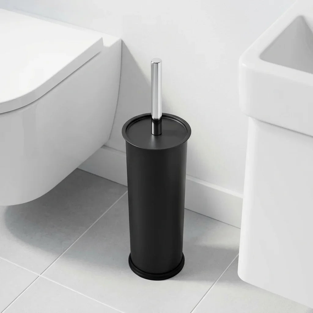 מברשת שירותים אפור כהה, Bathroom , Clear Sunny Day.