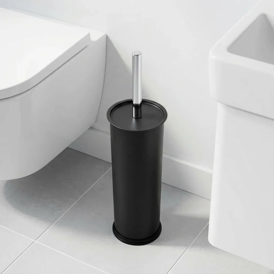 מברשת שירותים אפור כהה, Bathroom , Clear Sunny Day.