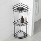 מדף רשת פינתי 3 קומות ליברפול שחור, Bathroom , Clear Sunny Day.