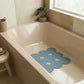 שטיח אמבטיה נגד החלקה 55*55 סמ מרובע תכלת, bathroom, Japandi, Soft North Light.