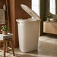 סל כביסה 60 ליטר לבן, Earthy Organic, Japandi, Soft North Light, bathroom.