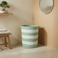 סל כביסה קורל ירוק/לבן, Japandi, Soft North Light, bathroom, it must be located at the corner of the walls of the room.