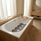 שטיח אמבטיה נגד החלקה 55*55 סמ מרובע אפור, bathroom, Japandi, Soft North Light.