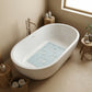 שטיח אמבטיה נגד החלקה 53*53 סמ מרובע אפור, bathroom, Japandi, Soft North Light.