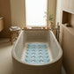 שטיח אמבטיה נגד החלקה 78*39.5 סמ לבן תכלת, bathroom, Japandi, Soft North Light.