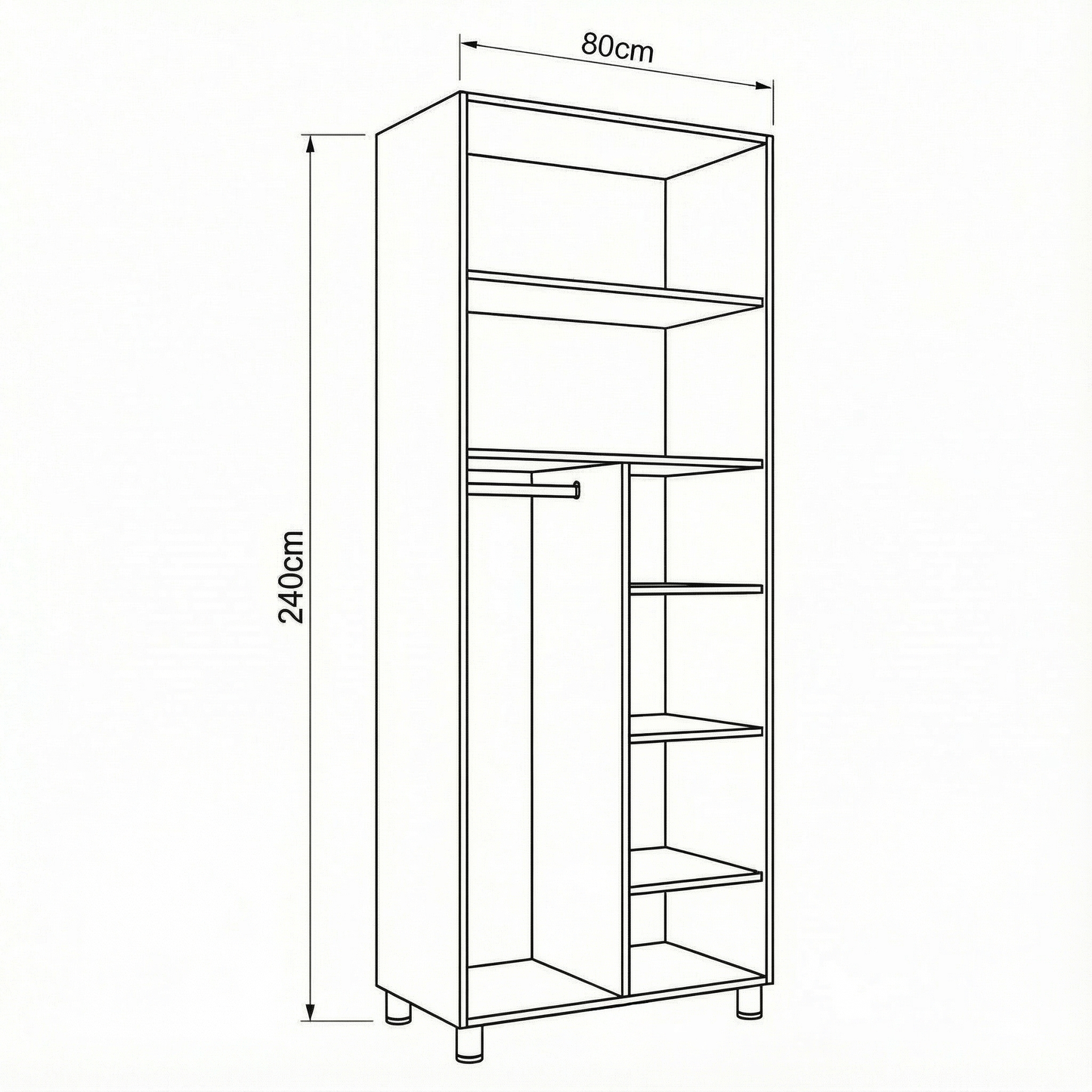 ארון עמי 2 דלתות סהרה + תלייה