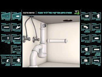 מחסום סמארט סיפון אמריקאי כפול 2 כניסות למדיח